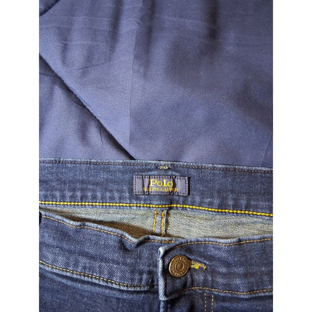 Polo Ralph Lauren Hampton Relaxed Straight Jeans Mens 42x30 Blue Denim
